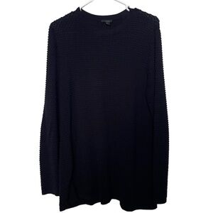 COS Blue Sheer Long Sleeve Top Size Medium